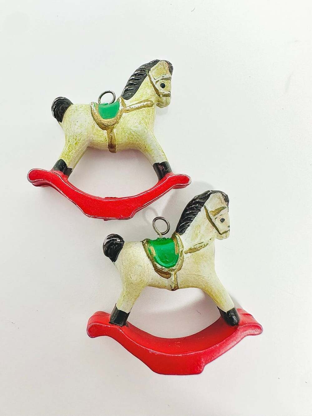 Vintage Rocking Horse Charms Set of 2 pair of Rocking Horse Figurine charms